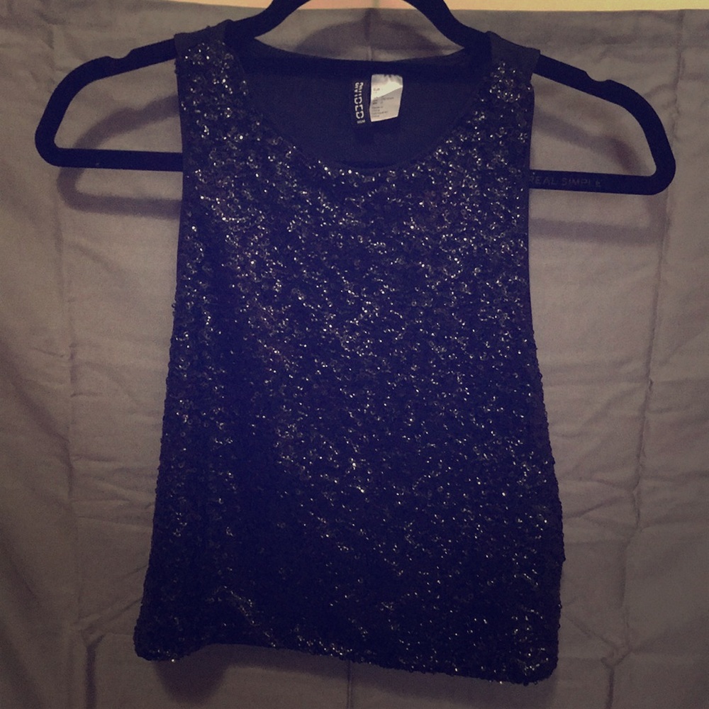 Black Sequin Tank